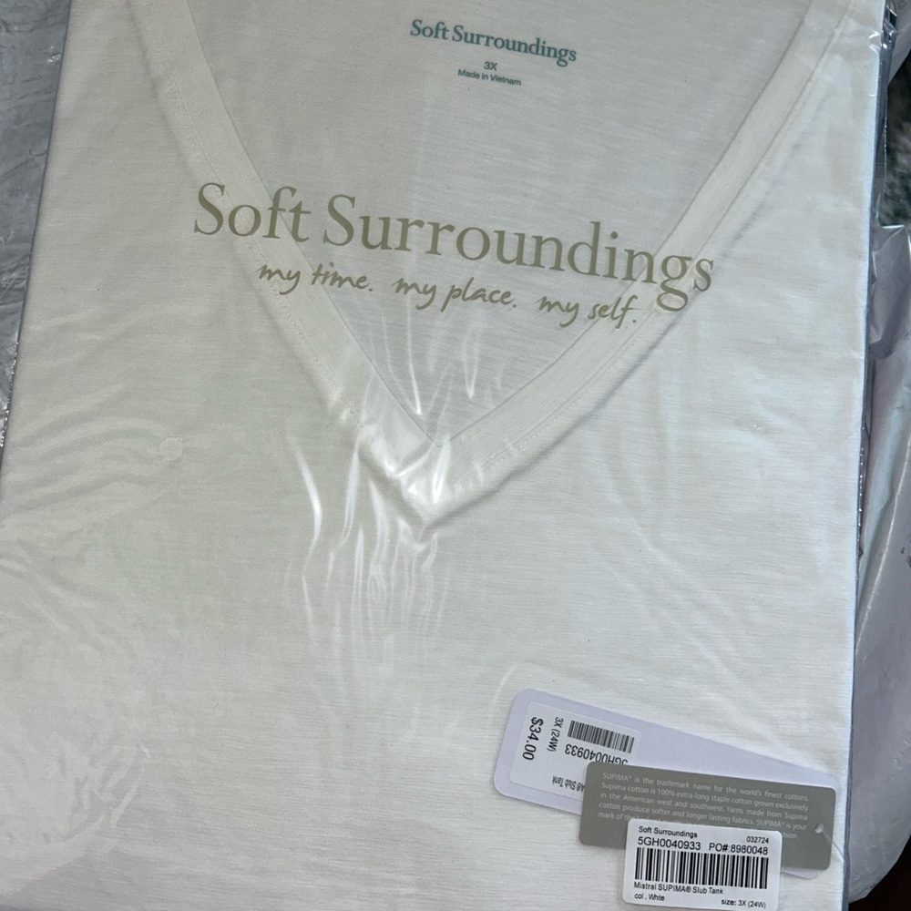 Soft Surroundings Mistral SUPIMA® Slub Tank 🌺🌸 - Picture 5 of 8